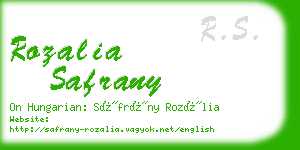 rozalia safrany business card